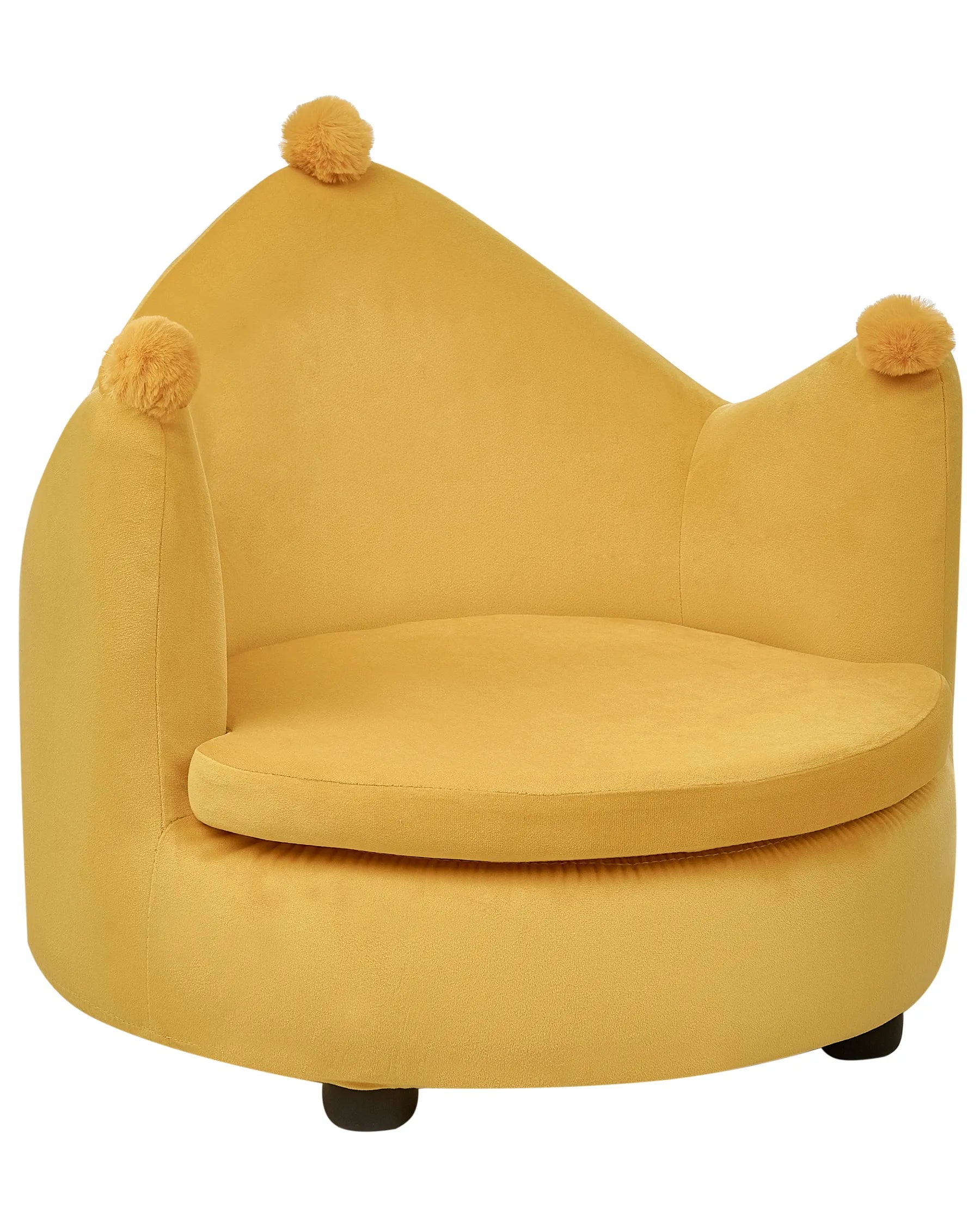 Kids Chair Crown VEGA Velvet Yellow