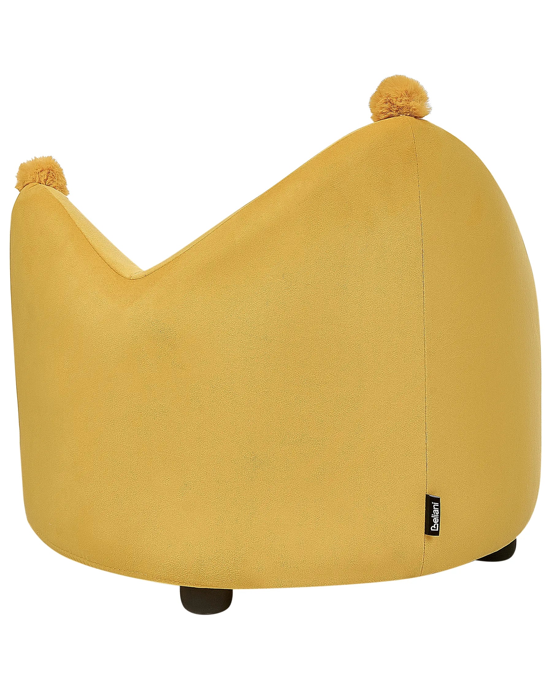 Kids Chair Crown VEGA Velvet Yellow