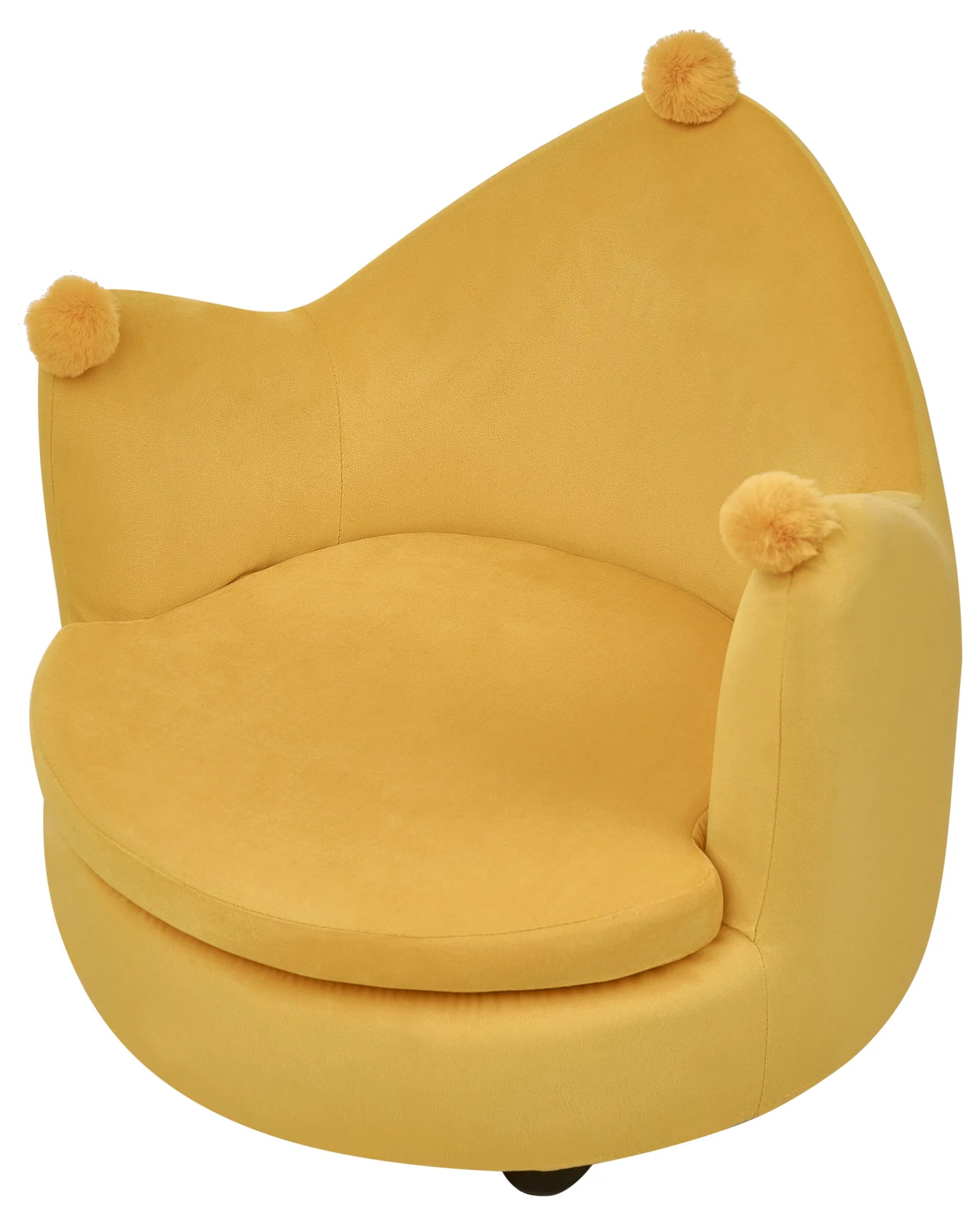 Kids Chair Crown VEGA Velvet Yellow