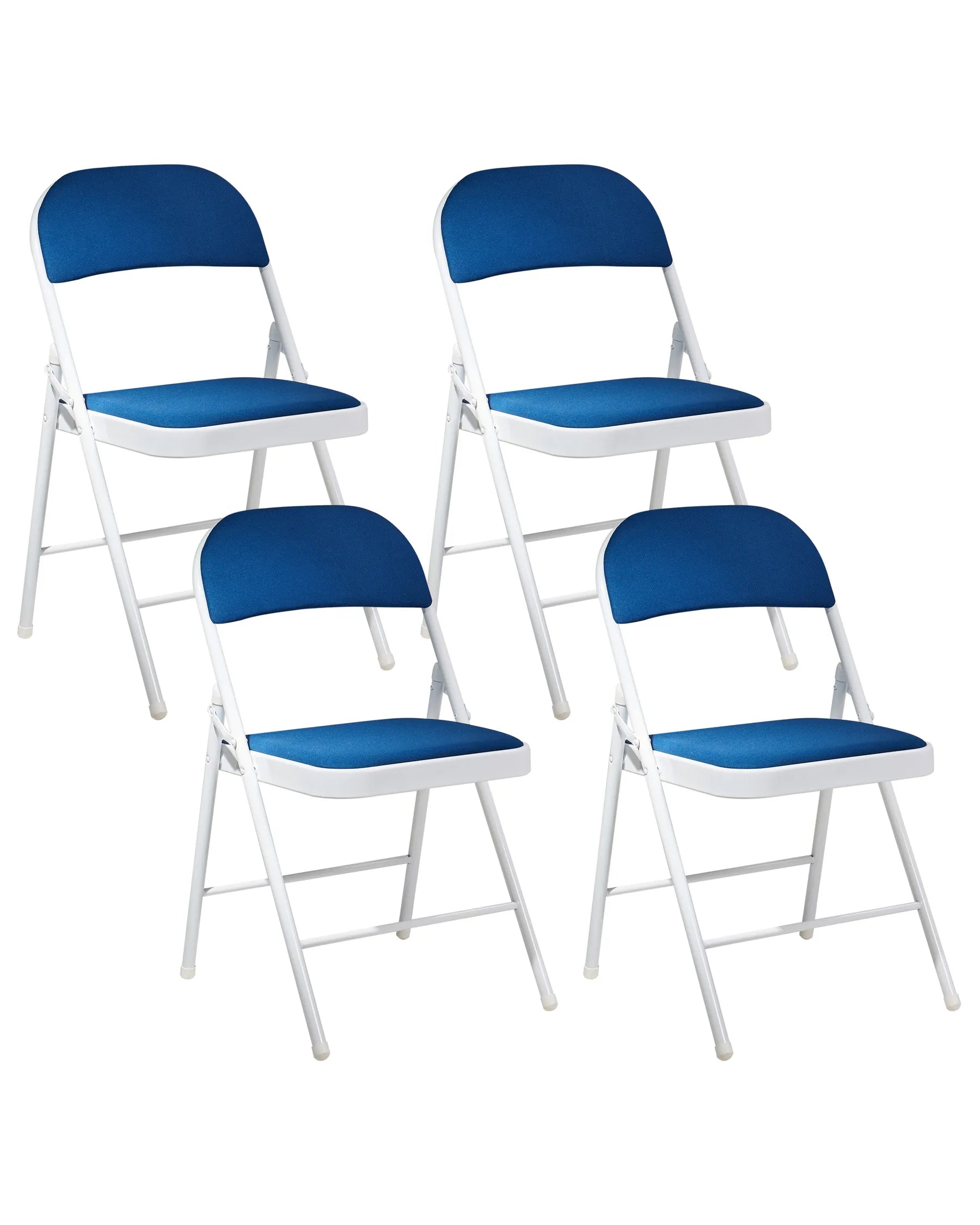 Set of 4 Folding Chairs SPARKS Blue