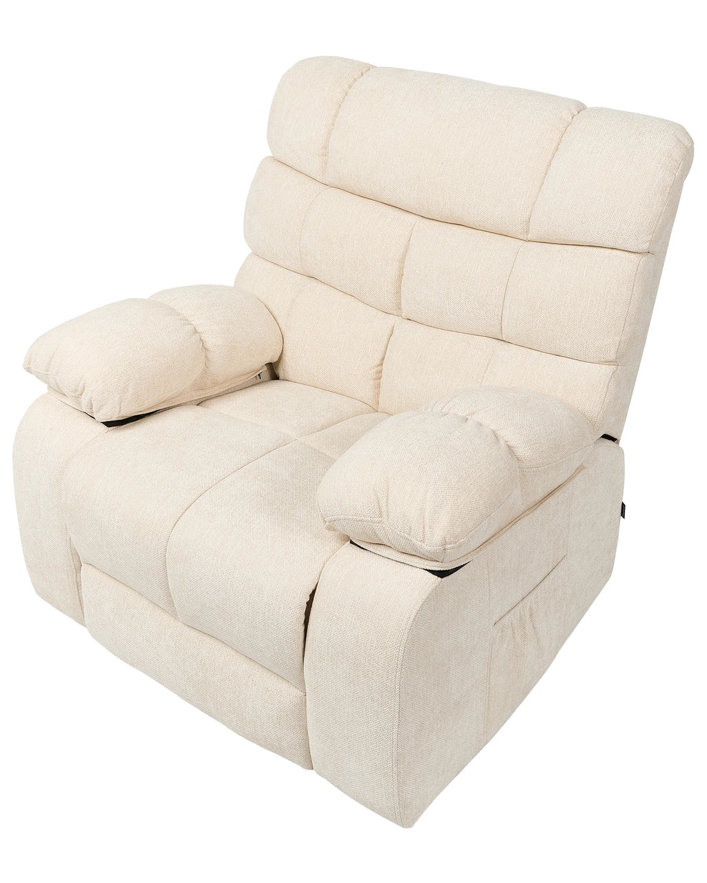 Electric Recliner Chair ARES With Footrest Fabric Light Beige