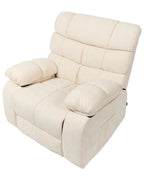 Electric Recliner Chair ARES With Footrest Fabric Light Beige