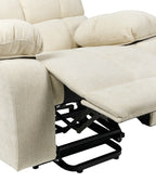 Electric Recliner Chair ARES With Footrest Fabric Light Beige