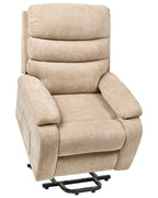Electric Recliner Chair RISE With Footrest Fabric Beige