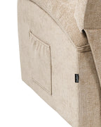 Electric Recliner Chair RISE With Footrest Fabric Beige