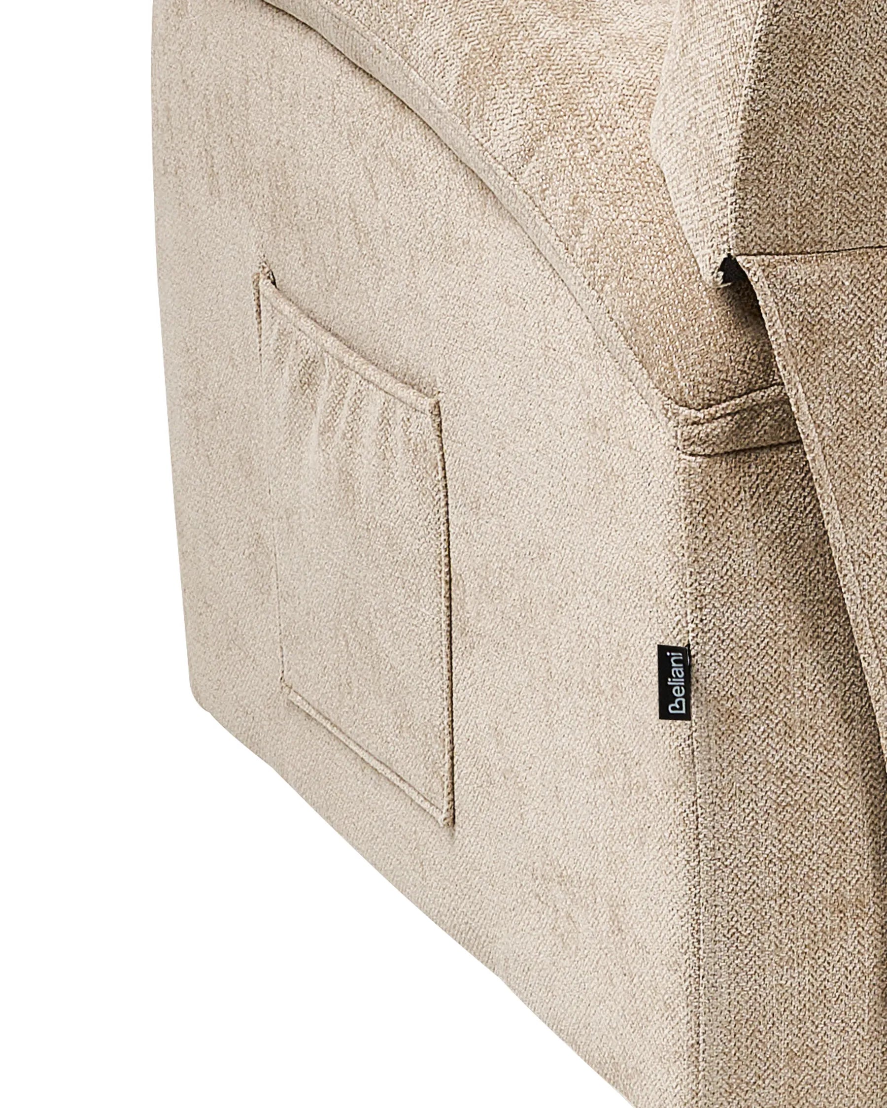 Electric Recliner Chair RISE With Footrest Fabric Beige