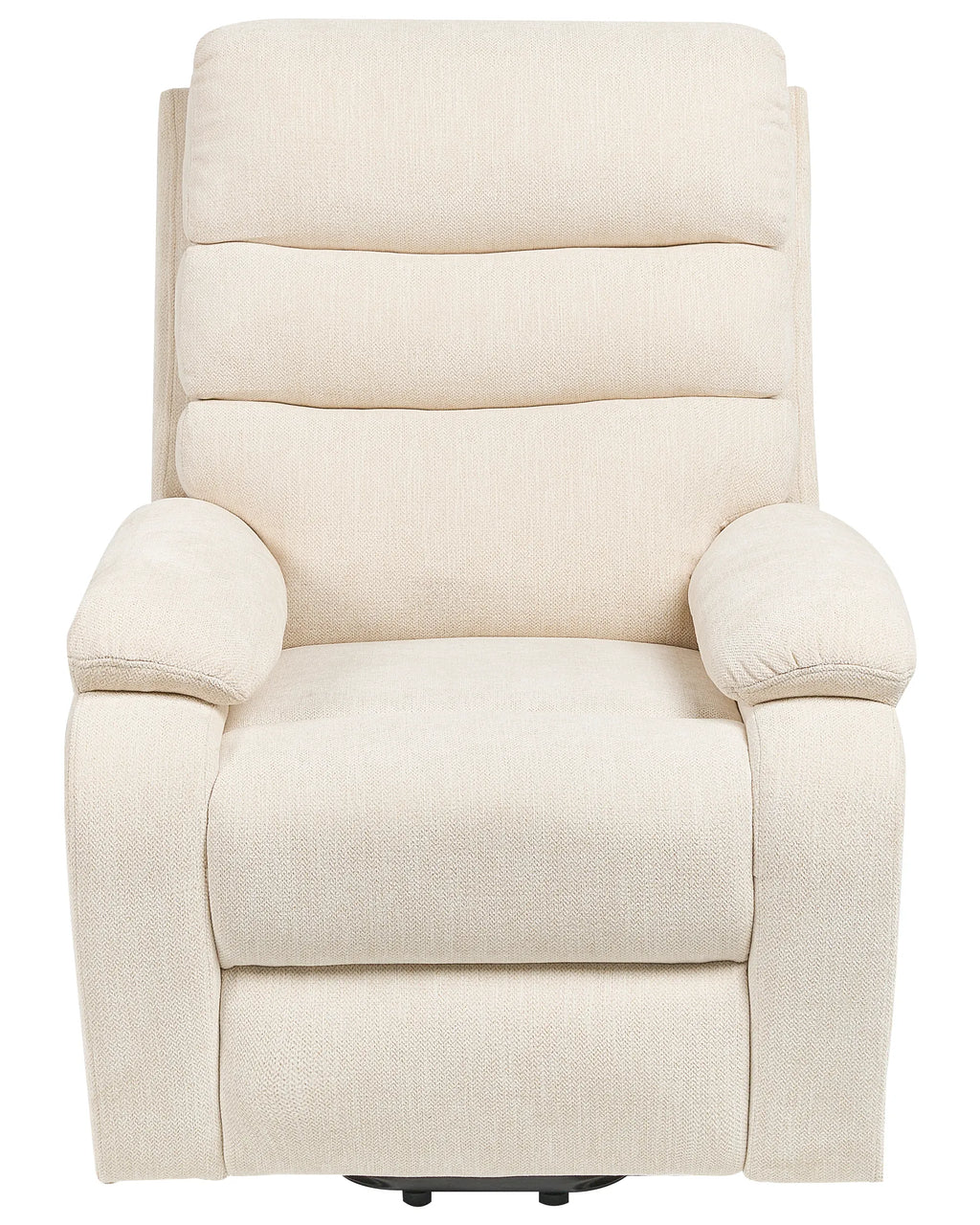 Electric Recliner Chair RISE With Footrest Fabric Light Beige