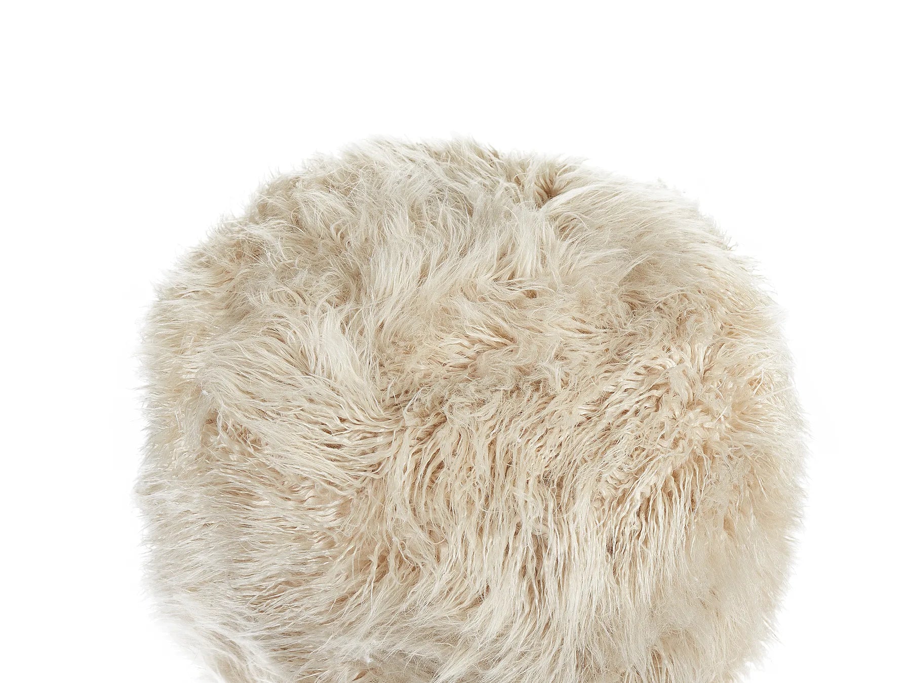 Pouffe TUKKI Faux Fur Light Beige