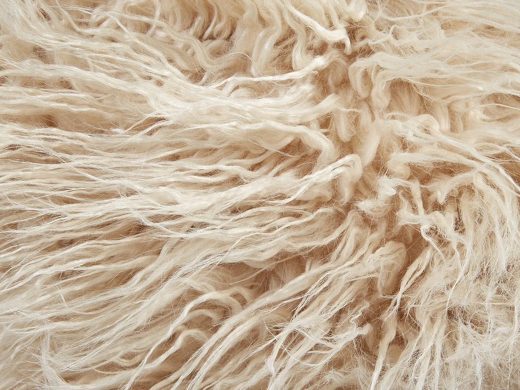Pouffe TUKKI Faux Fur Light Beige