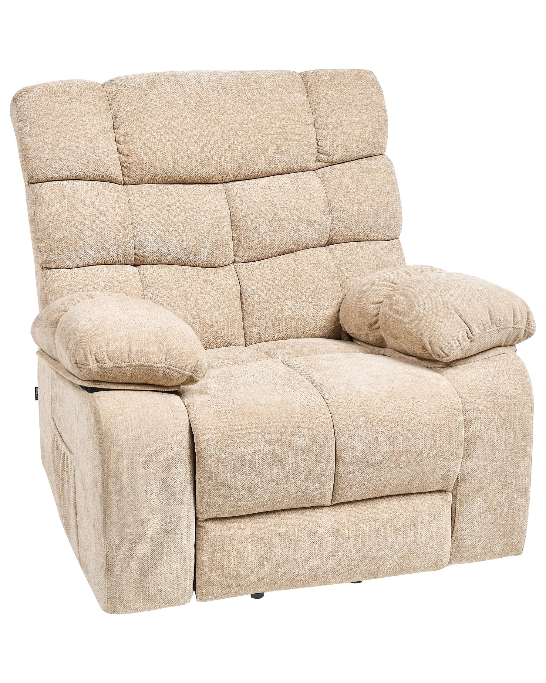 Electric Recliner Chair ARES With Footrest Fabric Beige