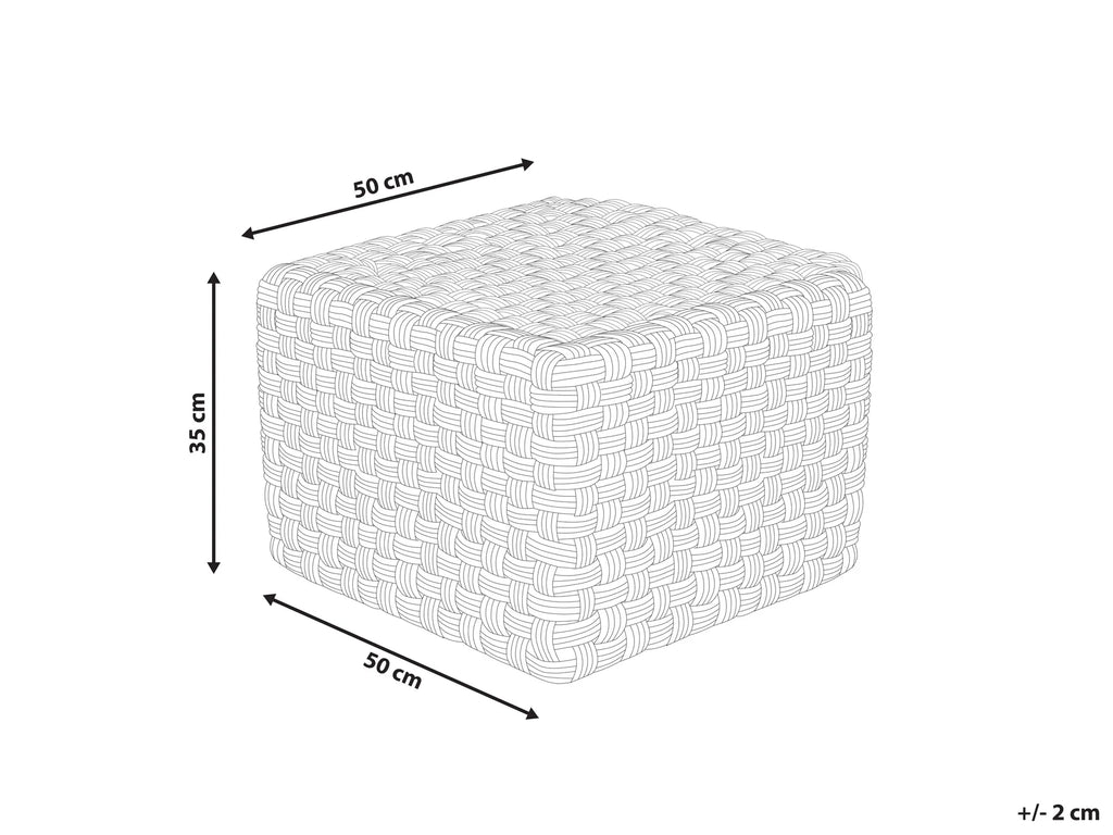 Pouffe NALLI Synthetic Material Taupe