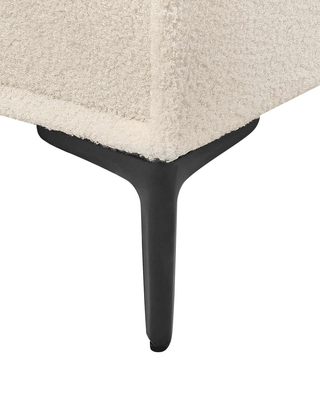 2 Drawer Bedside Table SEZANNE Boucle Off-White