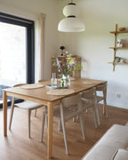 Dining Table ERMELO Natural Ash Wood 200 cm 100 cm