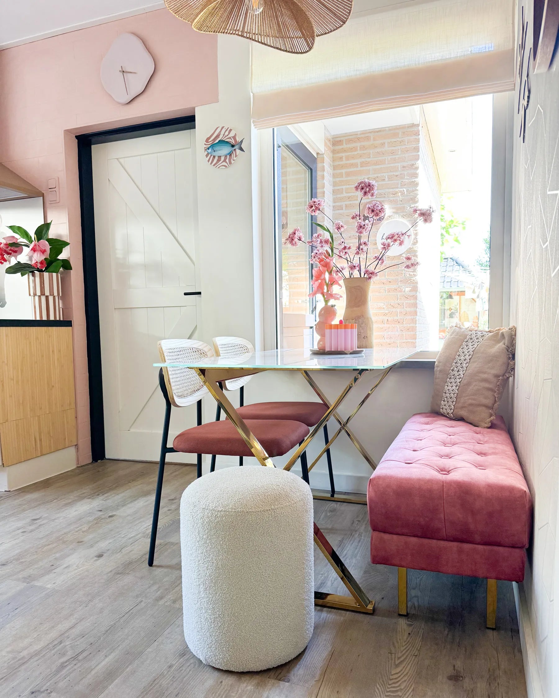 Bench ROSEVILLE Velvet Pink