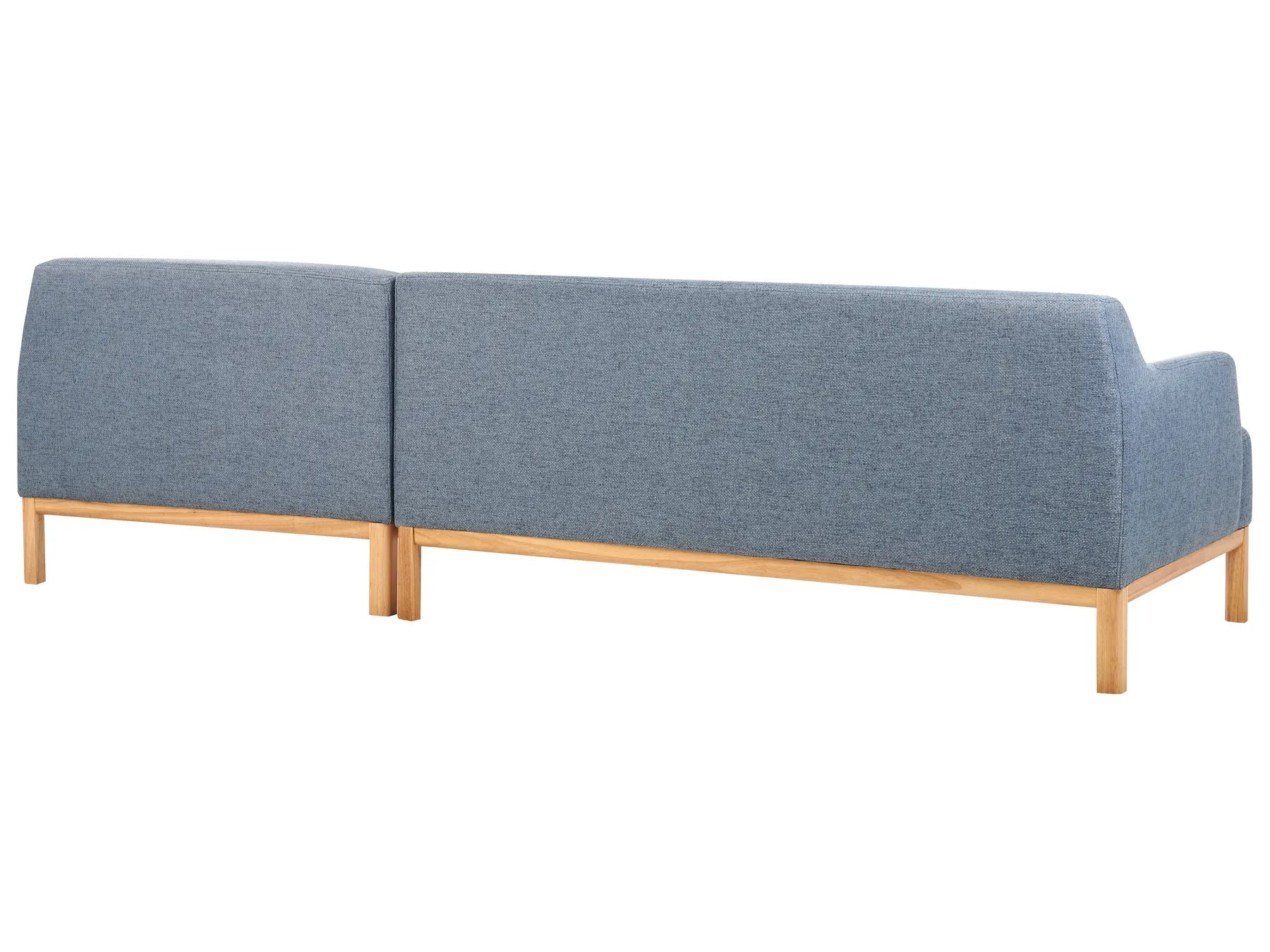 Corner Sofa 3 Seater SOSJO Fabric Blue Left Hand