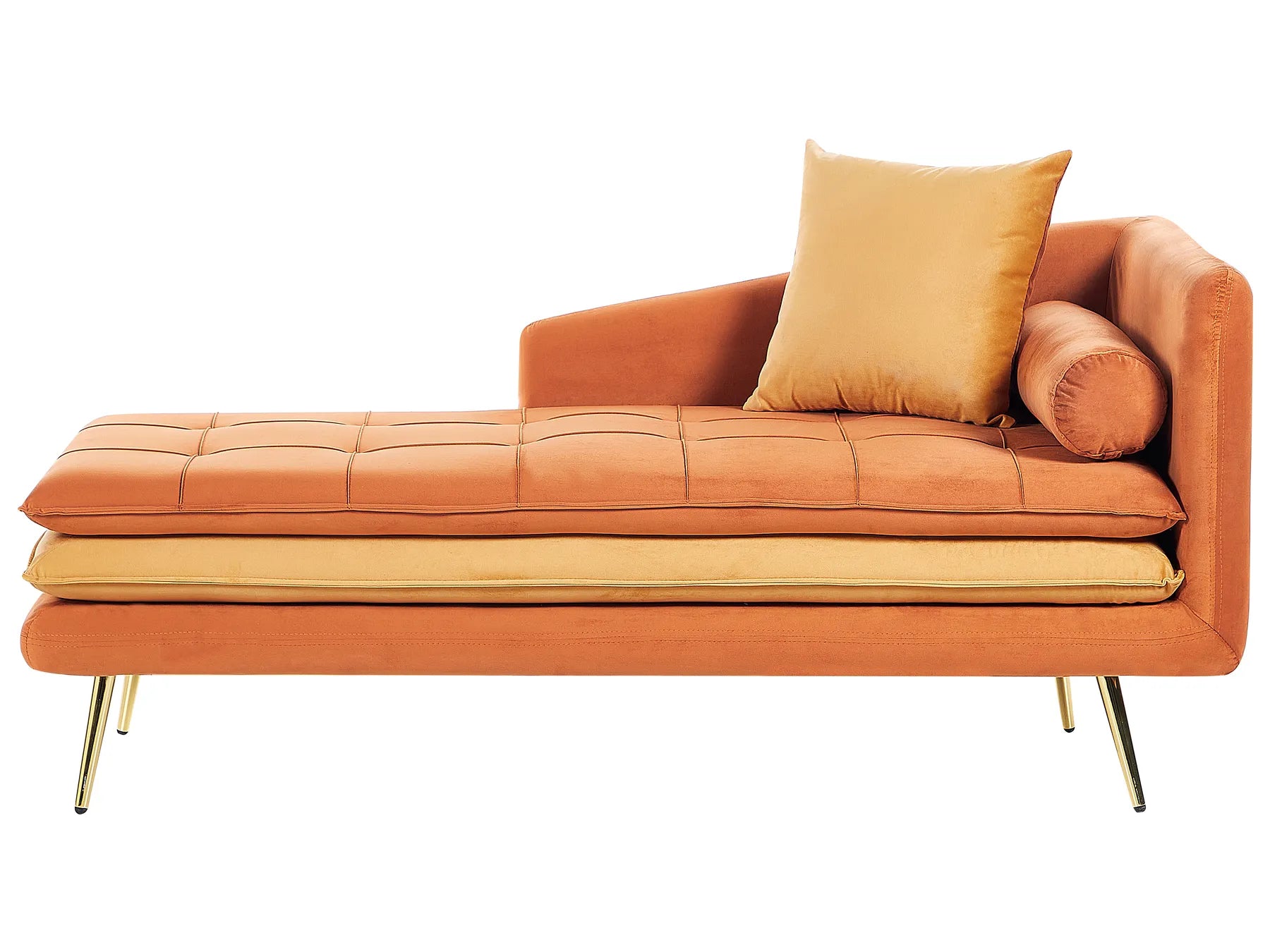 Right-Hand Chaise Lounge GONESSE Velvet Orange