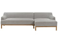 Corner Sofa 3 Seater SOSJO Fabric Light Grey Left Hand