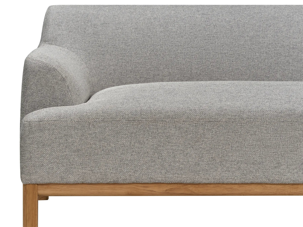 Corner Sofa 3 Seater SOSJO Fabric Light Grey Left Hand