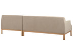Corner Sofa 3 Seater SOSJO Fabric Taupe Left Hand