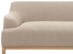 Corner Sofa 3 Seater SOSJO Fabric Taupe Left Hand