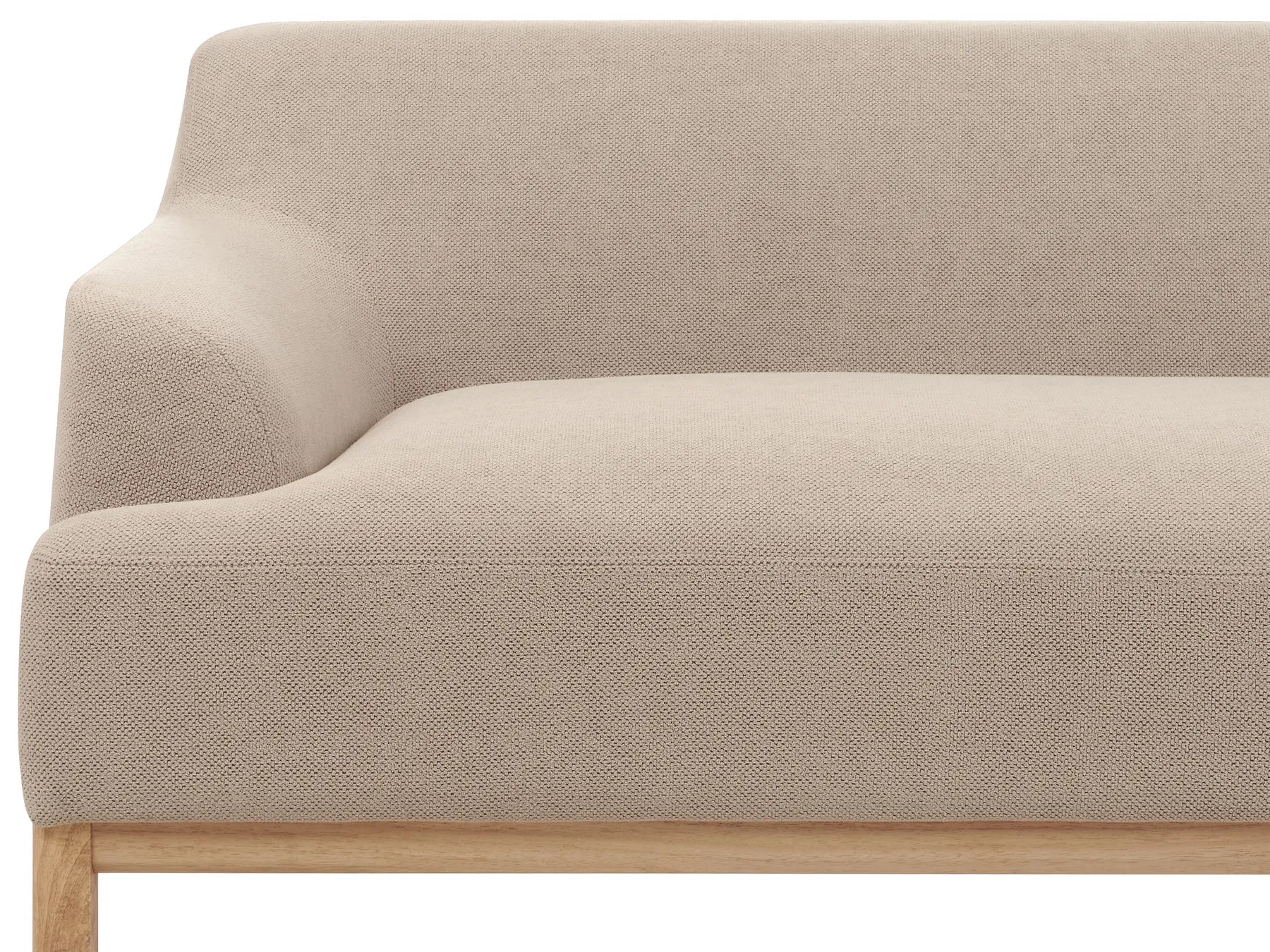 Corner Sofa 3 Seater SOSJO Fabric Taupe Left Hand