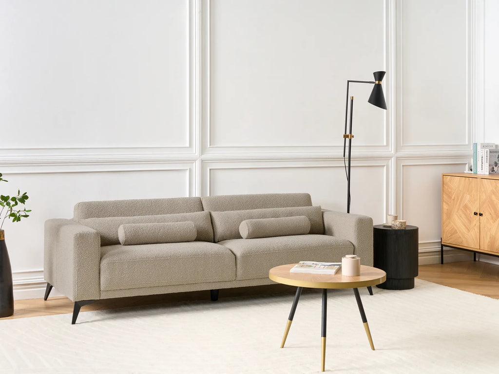 Sofa 3 Seater ANGE Boucle Taupe