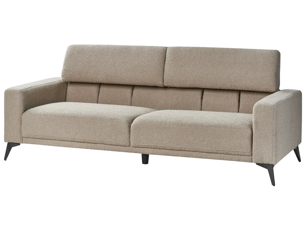 Sofa 3 Seater ANGE Boucle Taupe