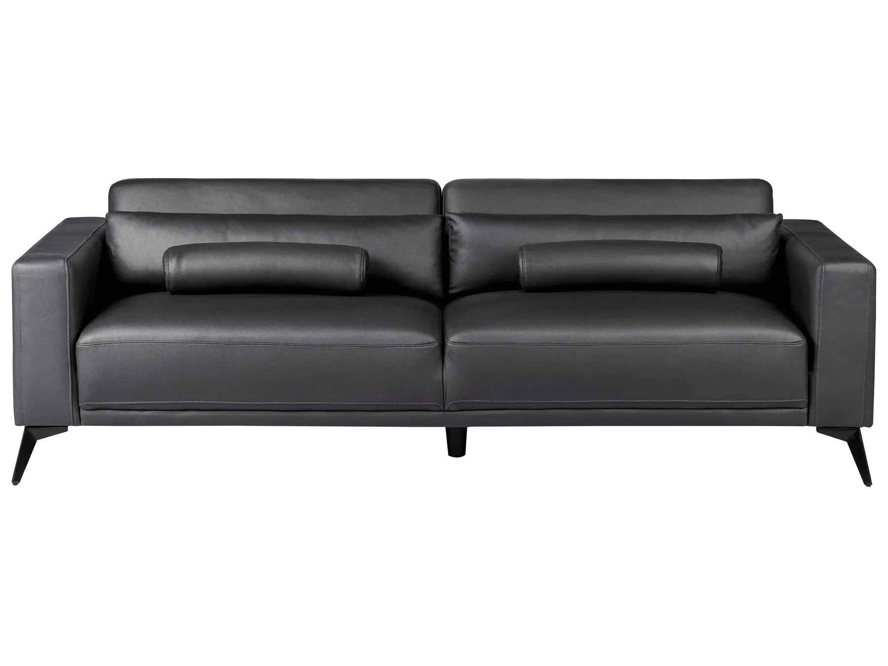 Sofa 3 Seater ANGE Faux Leather Black