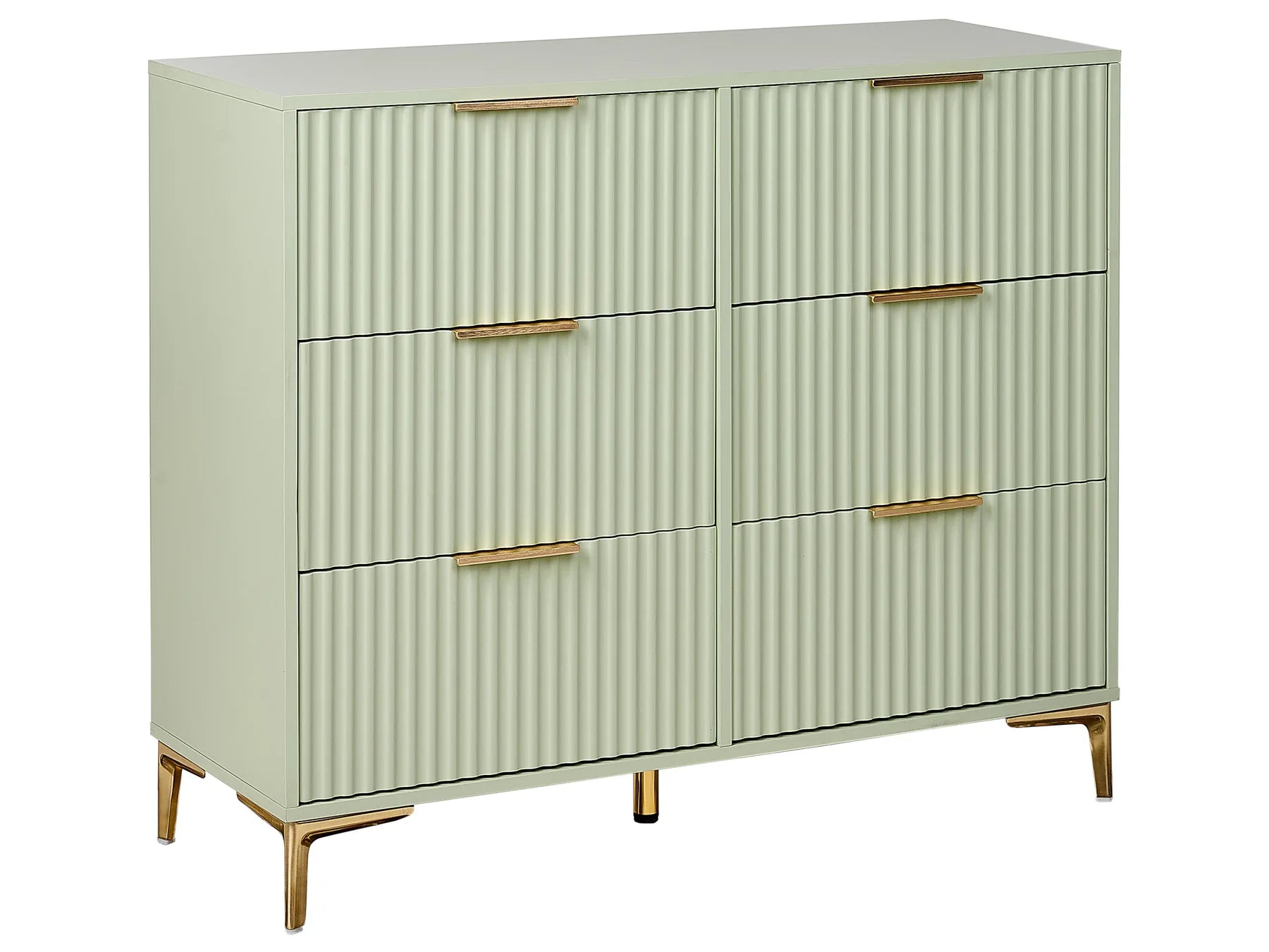 6 Drawer Chest WALCOTT Light Green