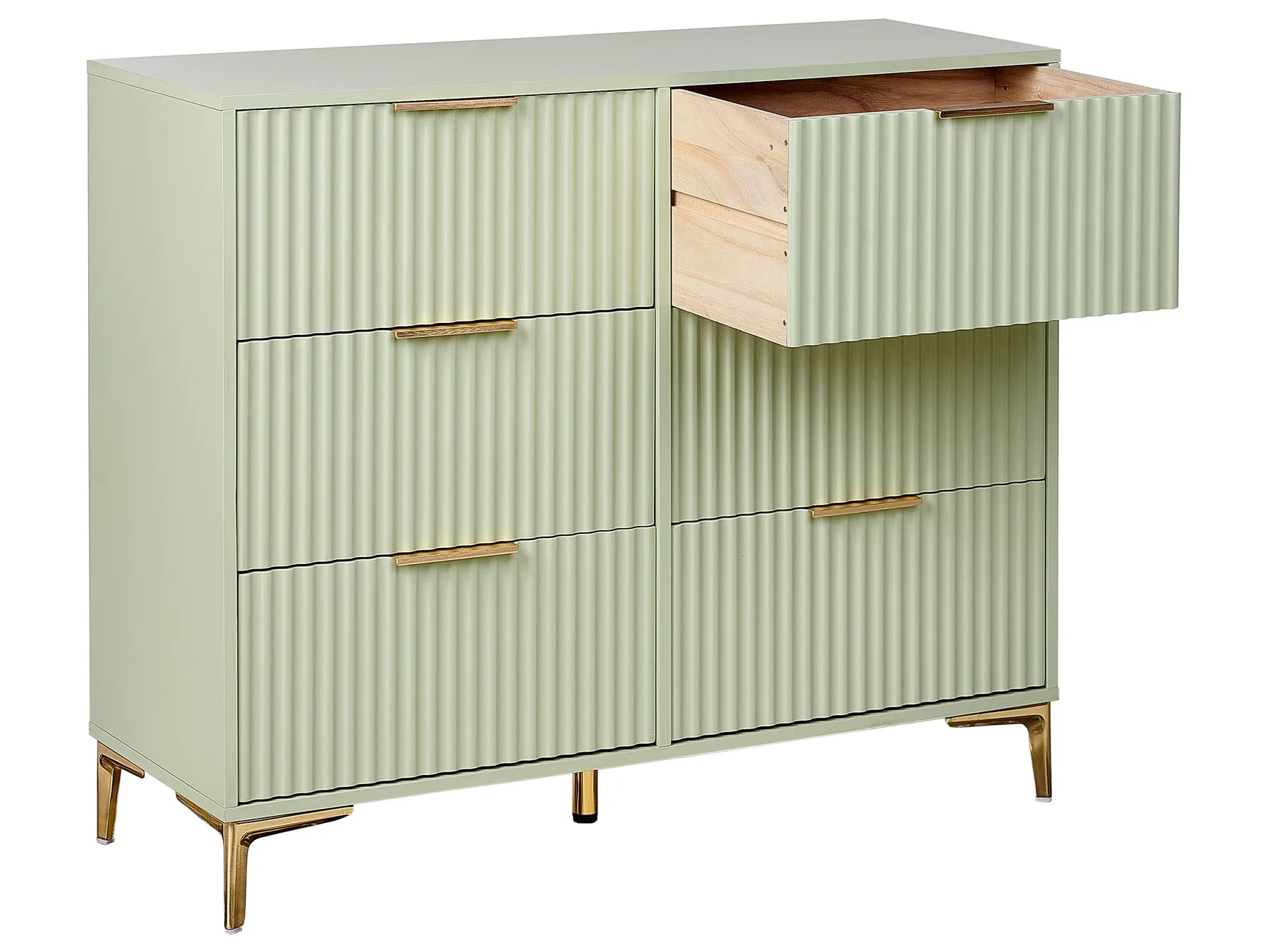 6 Drawer Chest WALCOTT Light Green