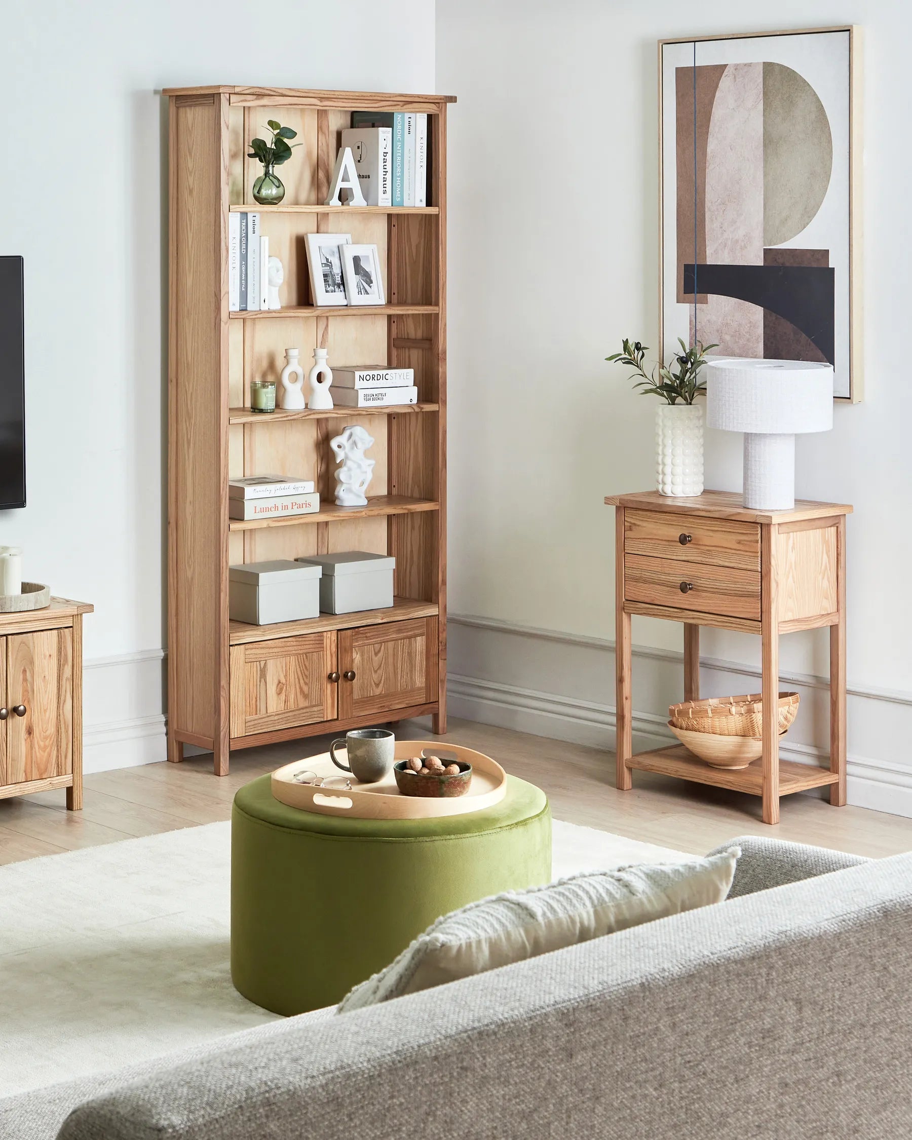 Bookcase SALTON Sassafras Wood 179 cm Brown