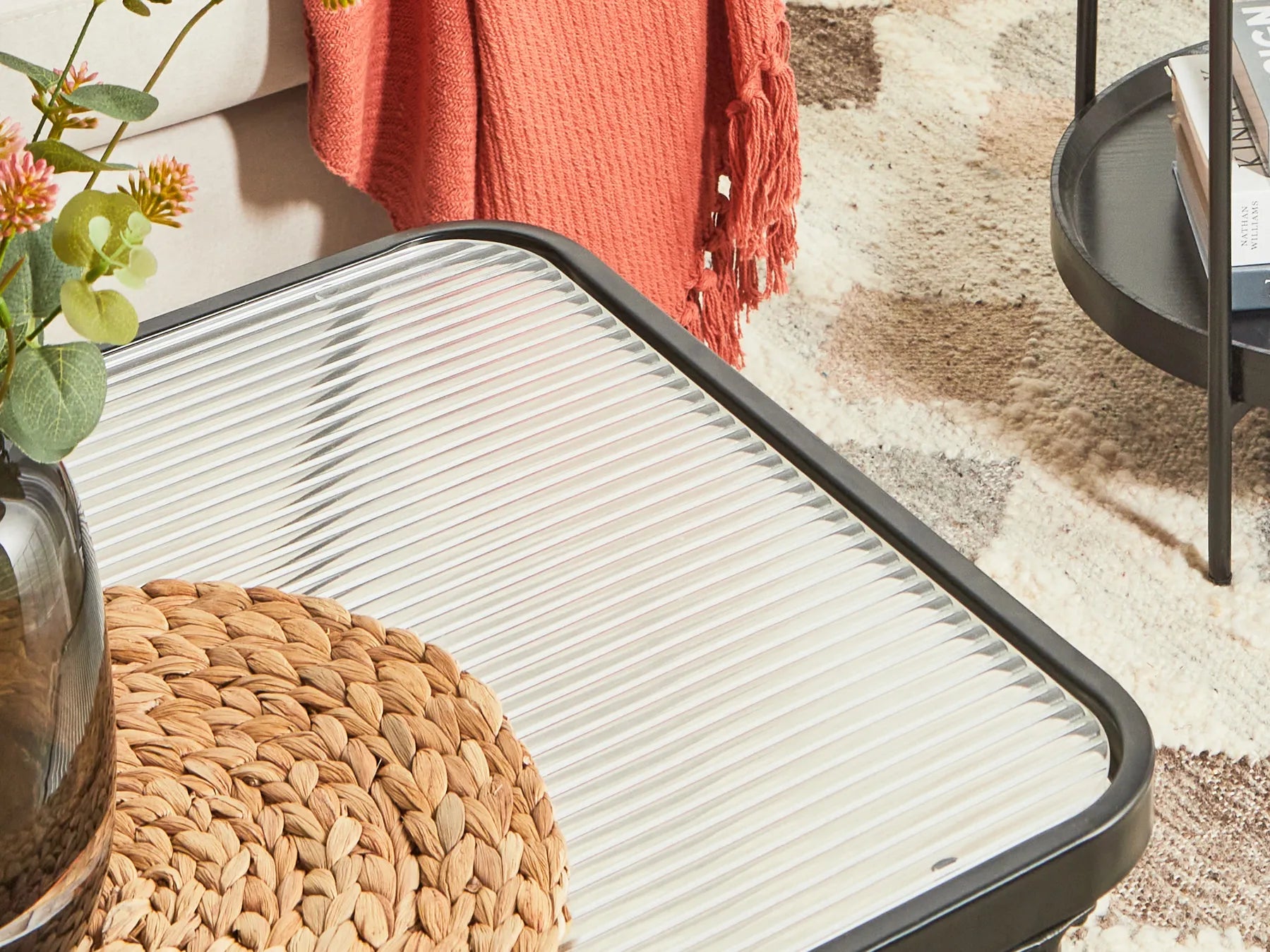 Coffee Table BLAIR Tempered Glass Black