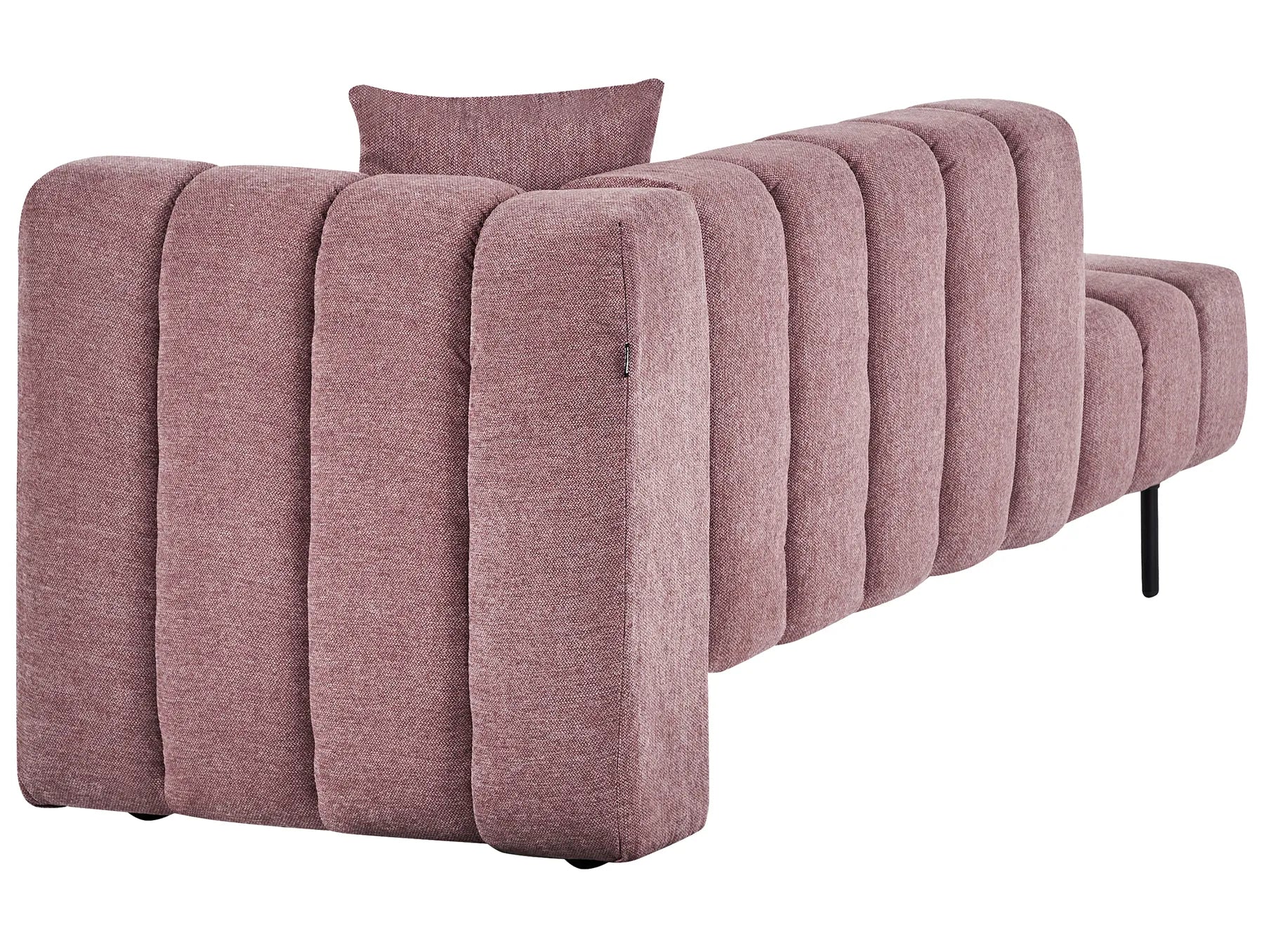 Right-Hand Chaise Lounge LANNILS Fabric Pink