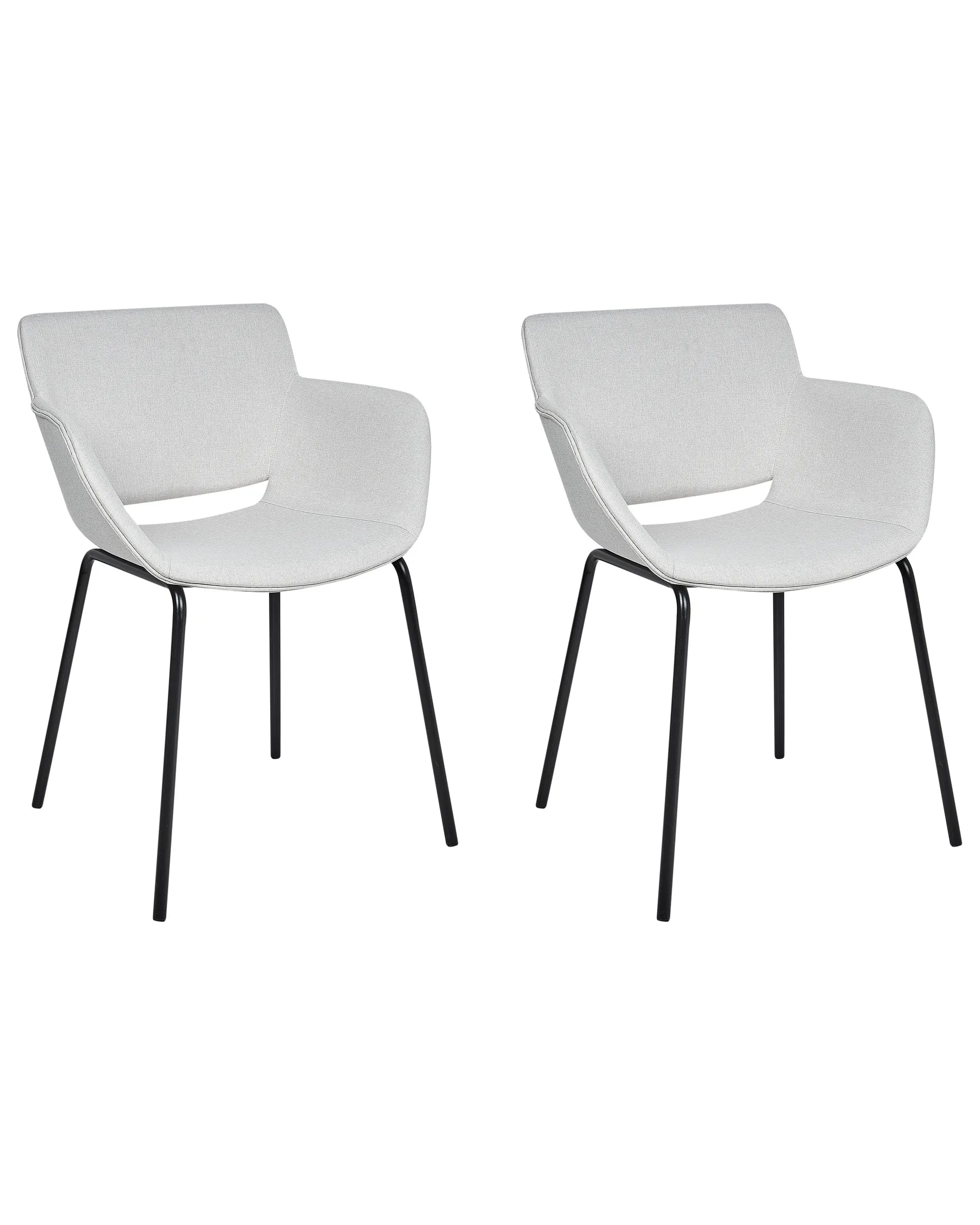 Set of 2 Dining Chairs Light Grey