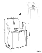 Set of 2 Dining Chairs BELFIELD Mint Green