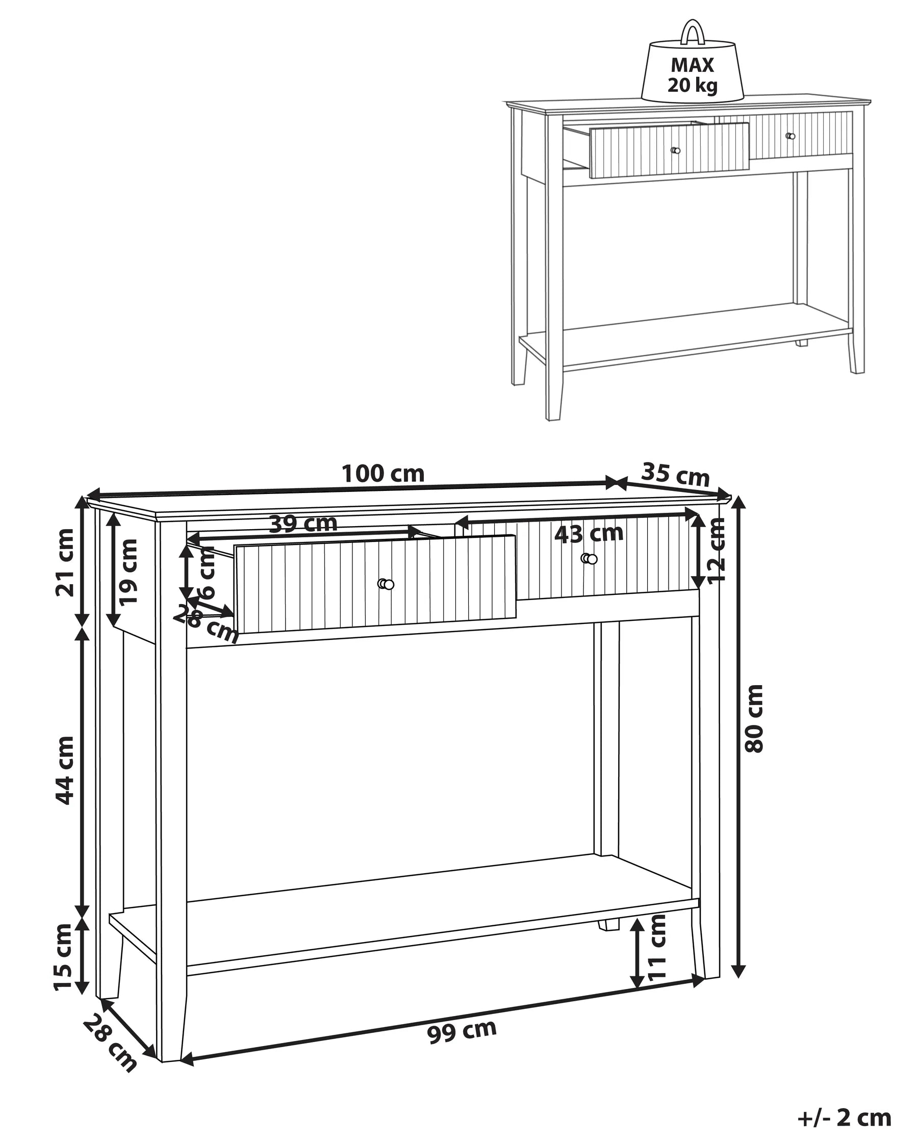 Console Table ASSISI White
