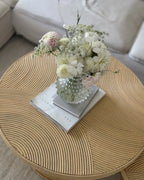 Set of 2 Coffee Tables ILIOS Rattan Natural