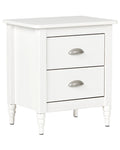 2 Drawer Bedside Table SHILLINGTON Pine Wood White