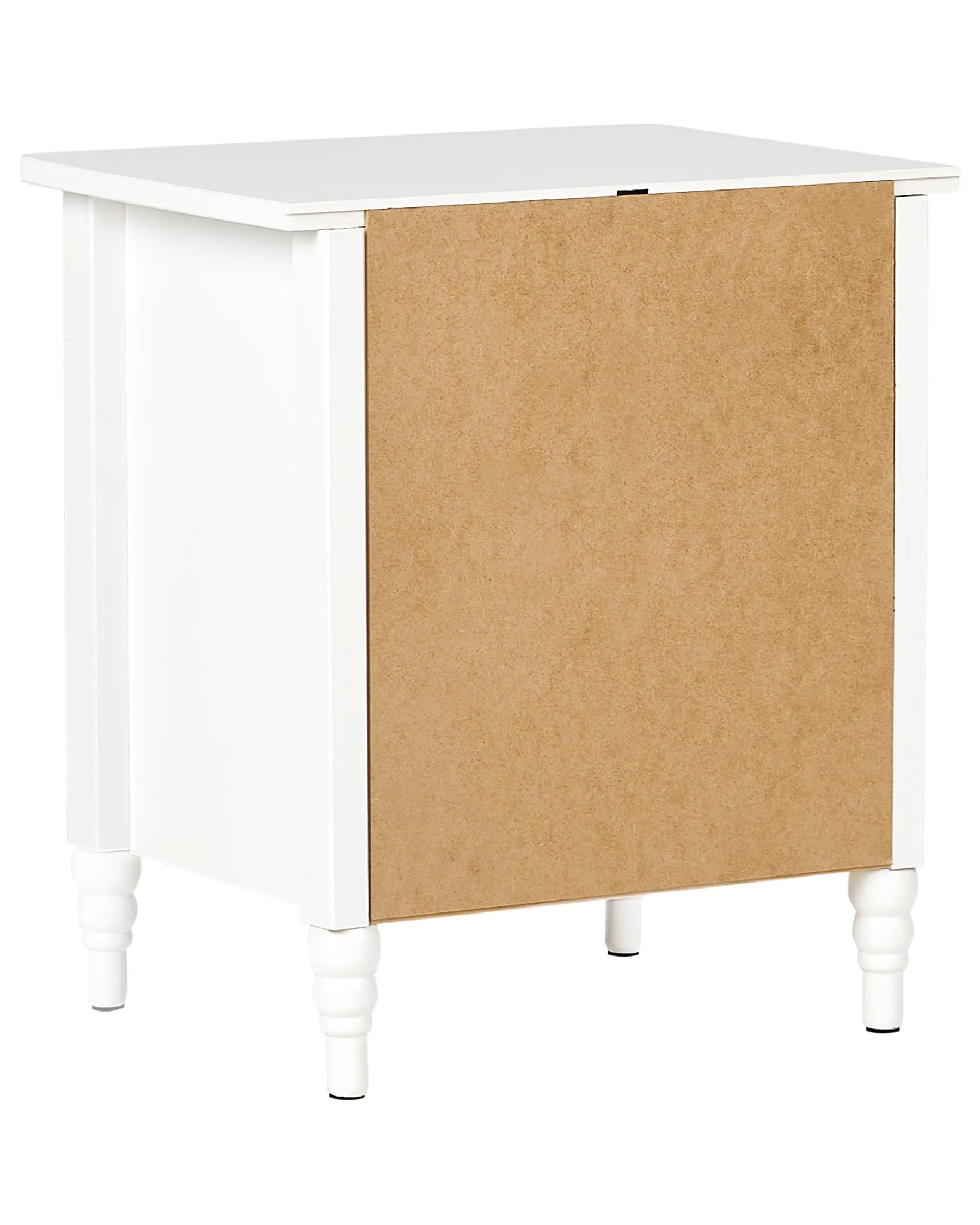 2 Drawer Bedside Table SHILLINGTON Pine Wood White