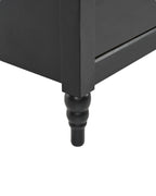 2 Drawer Bedside Table SHILLINGTON Pine Wood Black