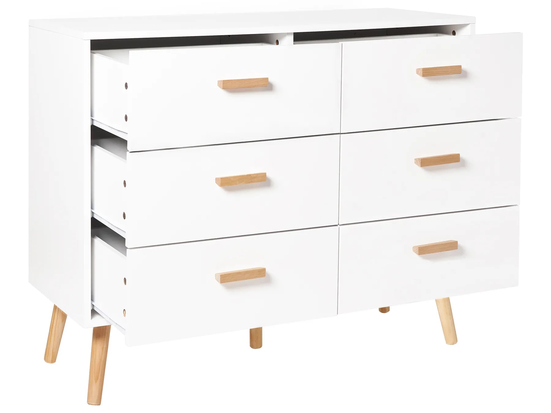 6 Drawer Chest NEWARK White