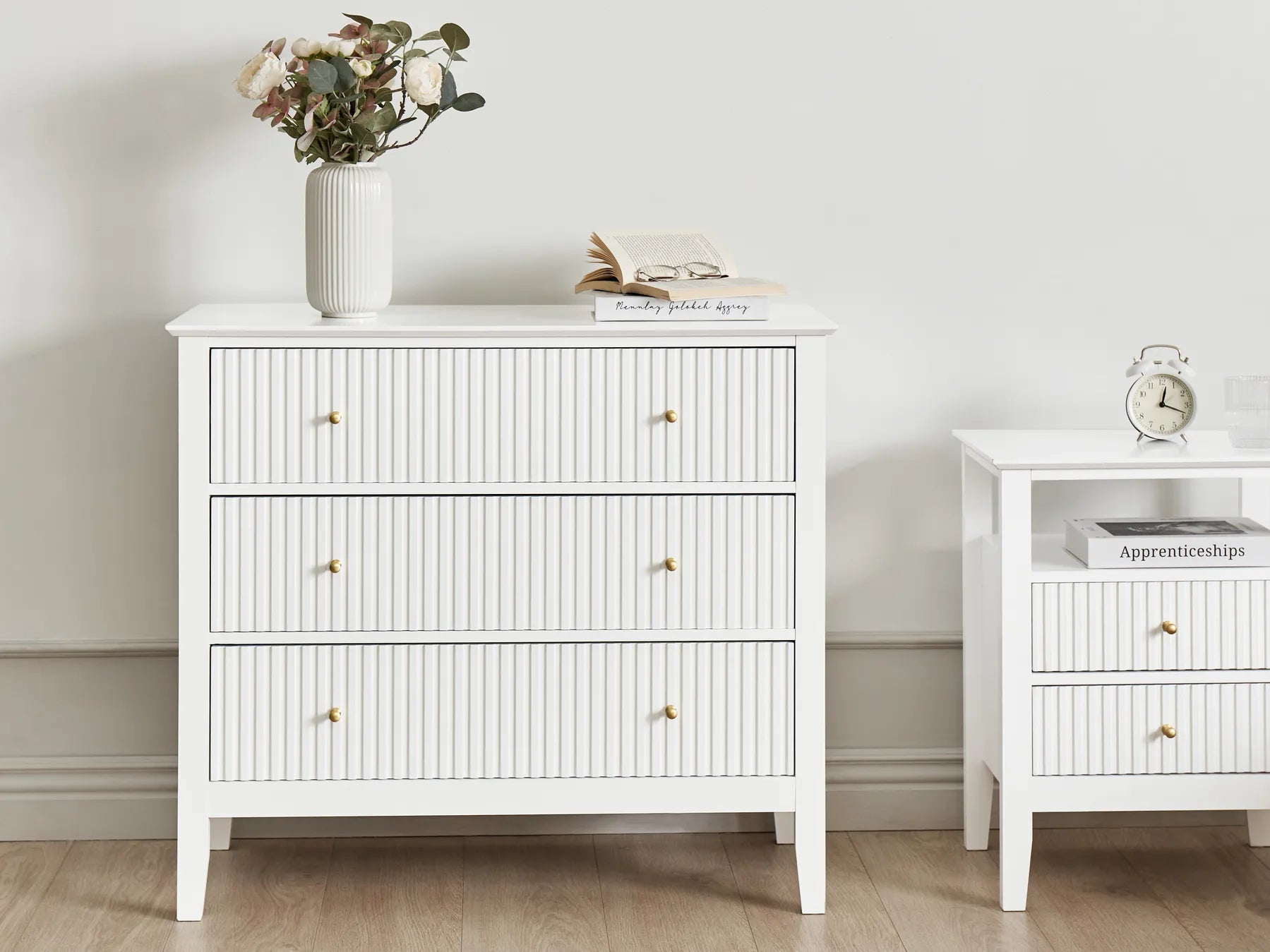 3 Drawer Chest ASSISI White