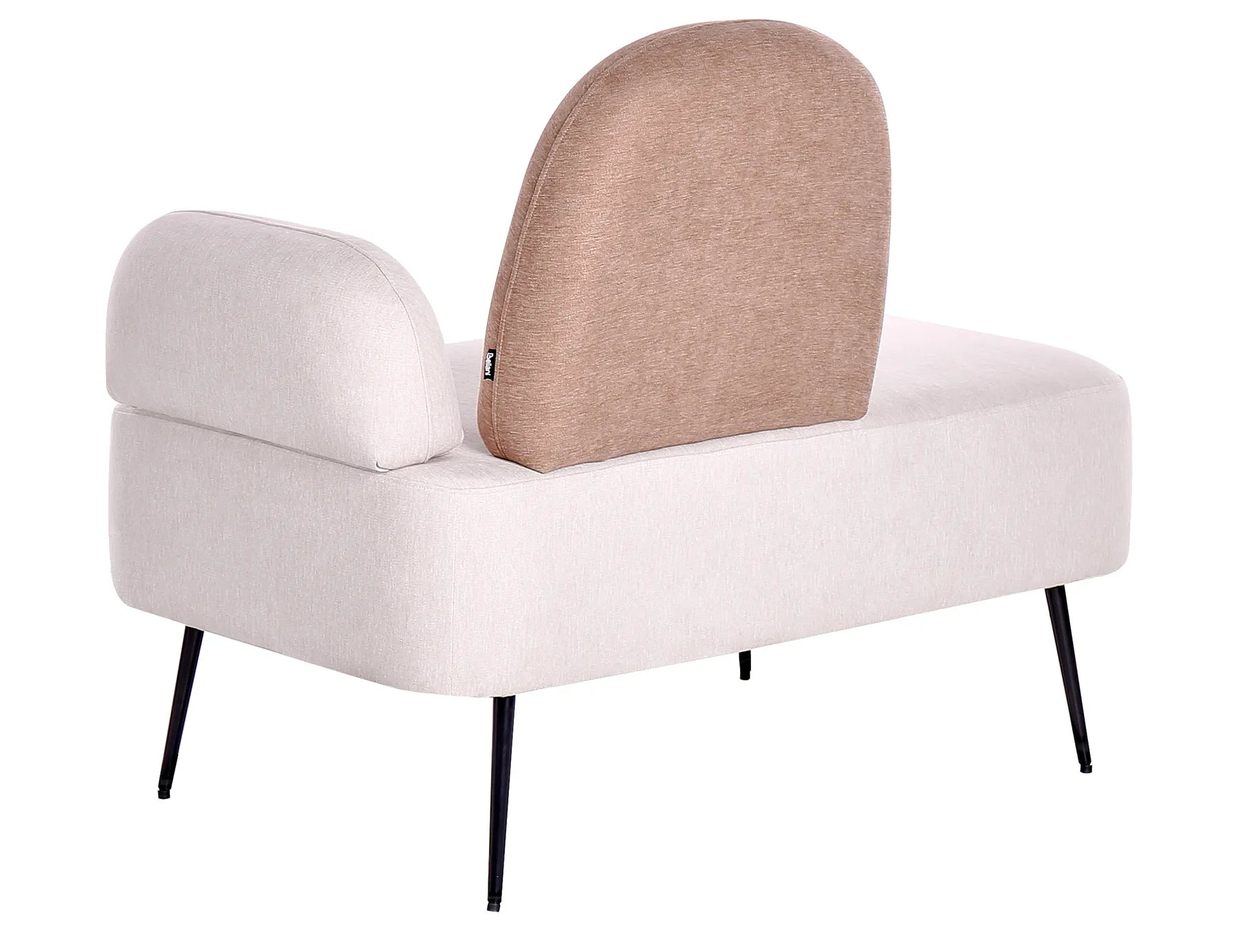 Right-Hand Chaise Lounge ARCEY Fabric Brown