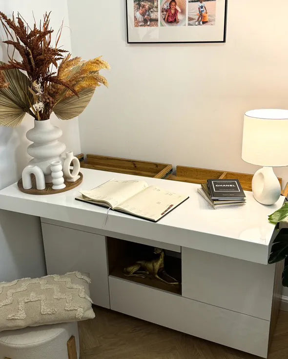 2 Door Sideboard Home Office Desk GORAN White