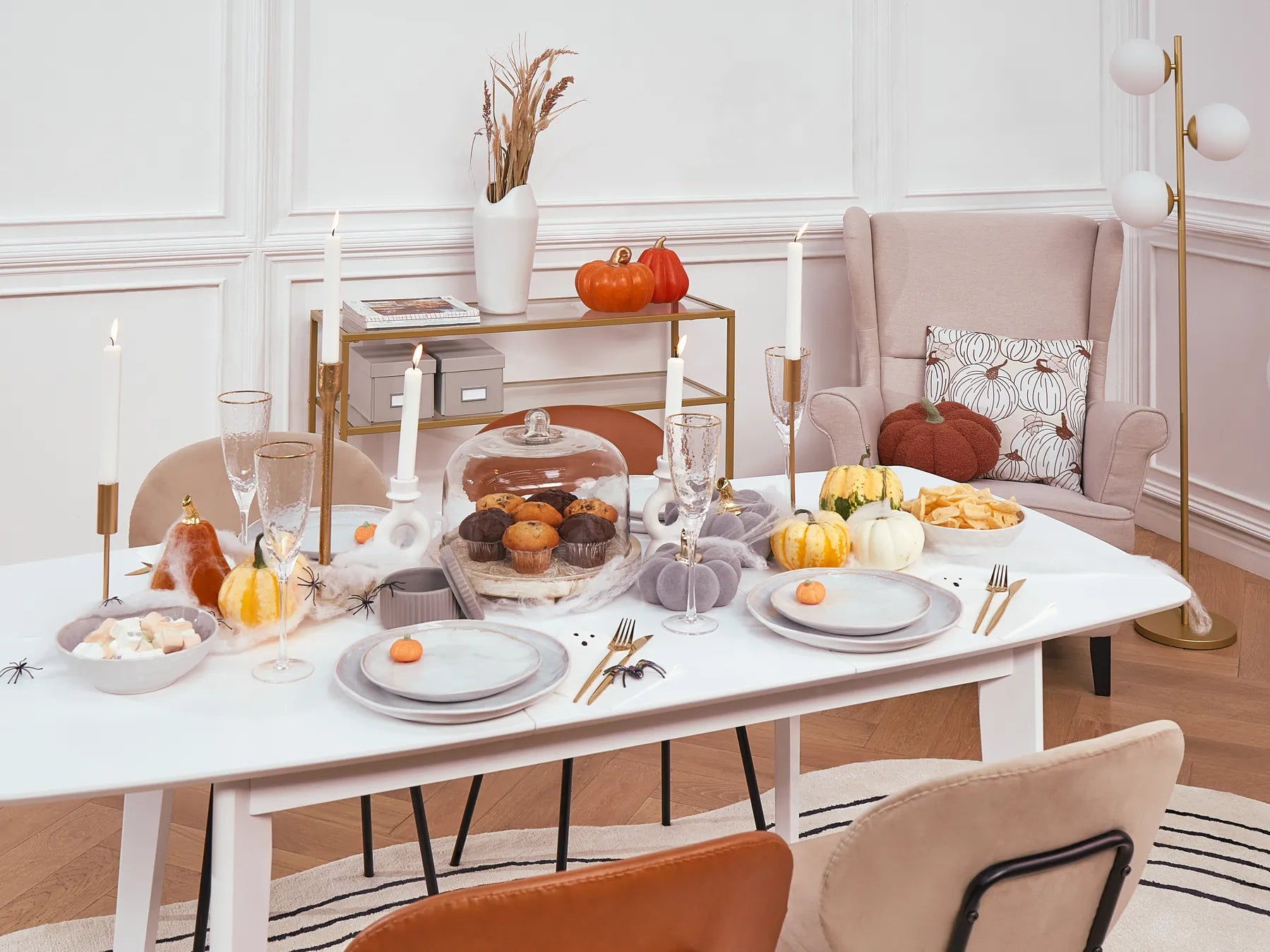 Extending Dining Table White 150/195 cm 90 cm