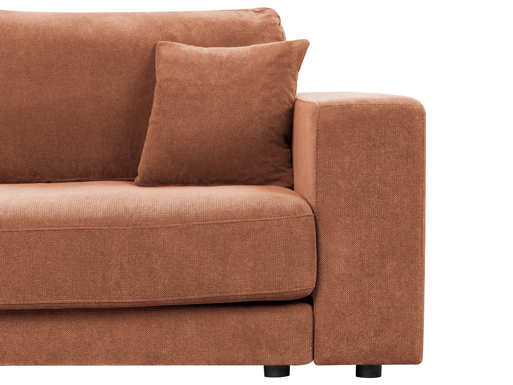 Corner Sofa 3 Seater LOFOTEN Fabric Light Red Left Hand