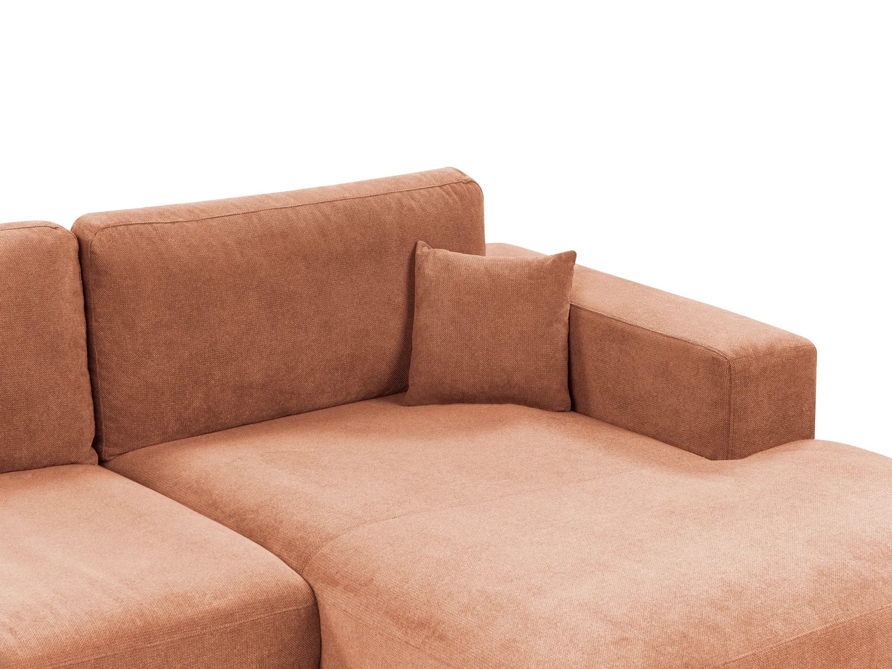 Corner Sofa 3 Seater LOFOTEN Fabric Light Red Left Hand