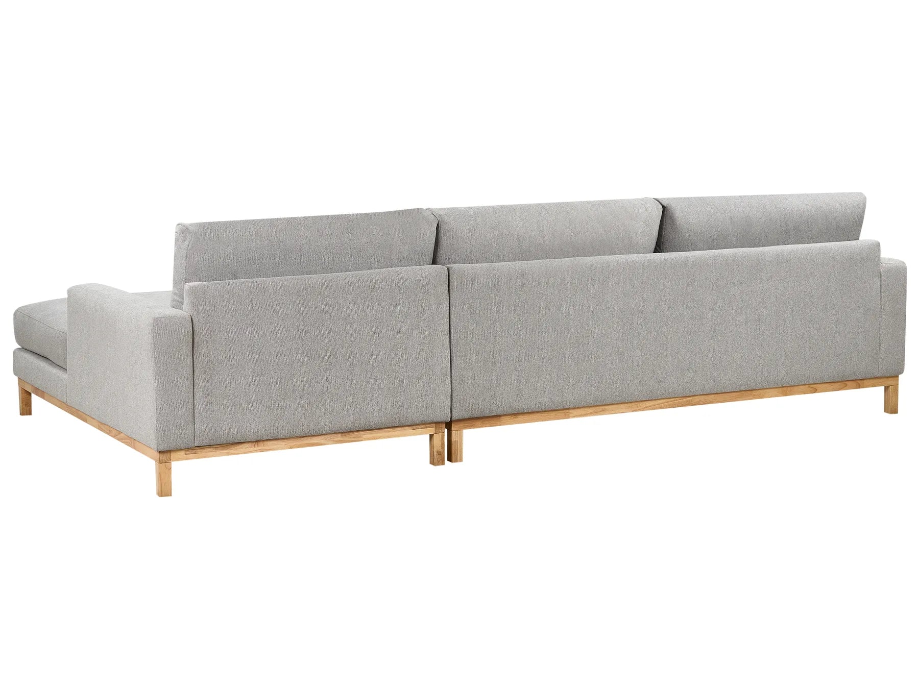 Corner Sofa 4 Seater SIGGARD Fabric Grey Left Hand