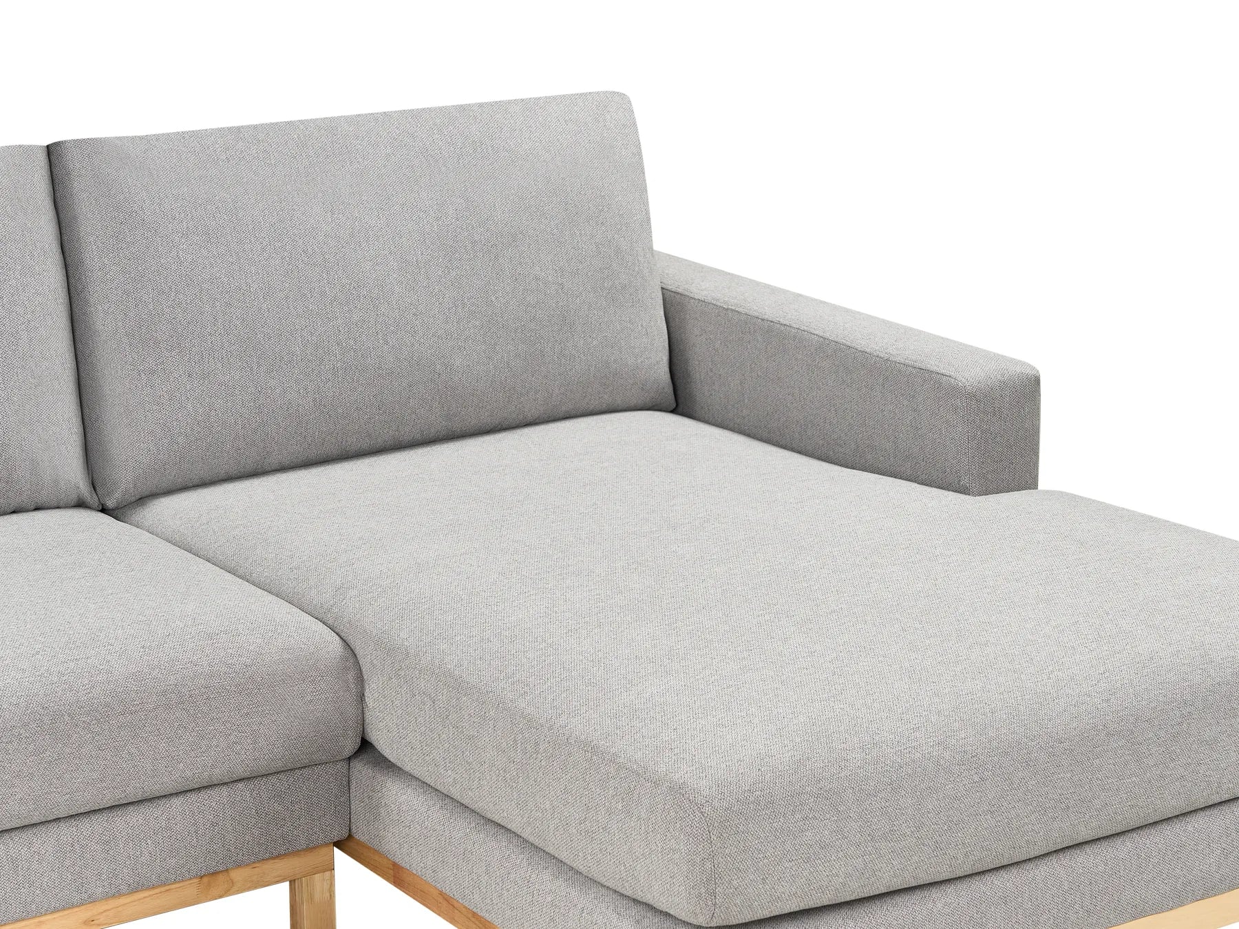 Corner Sofa 4 Seater SIGGARD Fabric Grey Left Hand