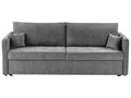 Sofa Bed 3 Seater BLEIK Fabric Light Grey with Storage